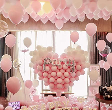 beautiful  balloon heart surprise party decorations